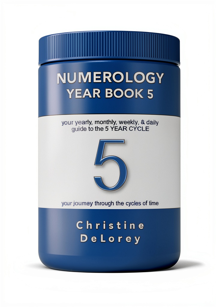 Installing Creative Numerology Year Book 5 by Osmos Books Kindle eBook on a wooden desk