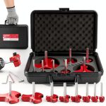 PVC Pipe Reamer Kit 8pcs Qoobly Aluminum Tool with 1/2"-4" Sizes Red-0
